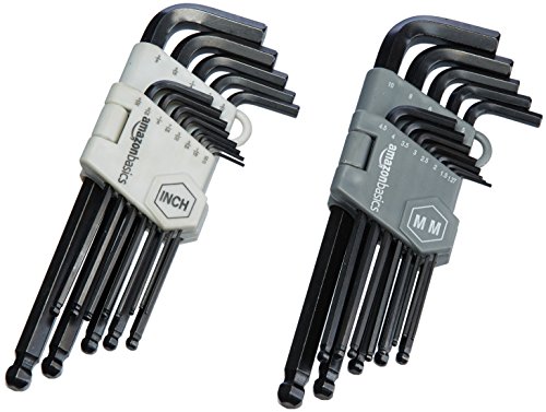 Amazon Basics Hex Key Allen Wrench 26 Set with Ball End