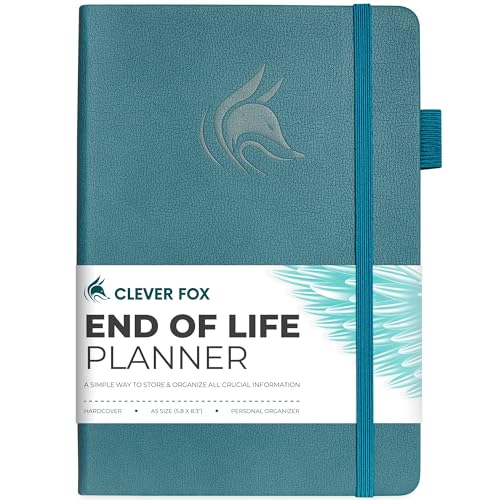 Clever Fox End of Life Planner – Final Arrangements Organizer for Beneficiary, Will Preparation, Last Wishes & Funeral Planning, A5 (Dark Teal)