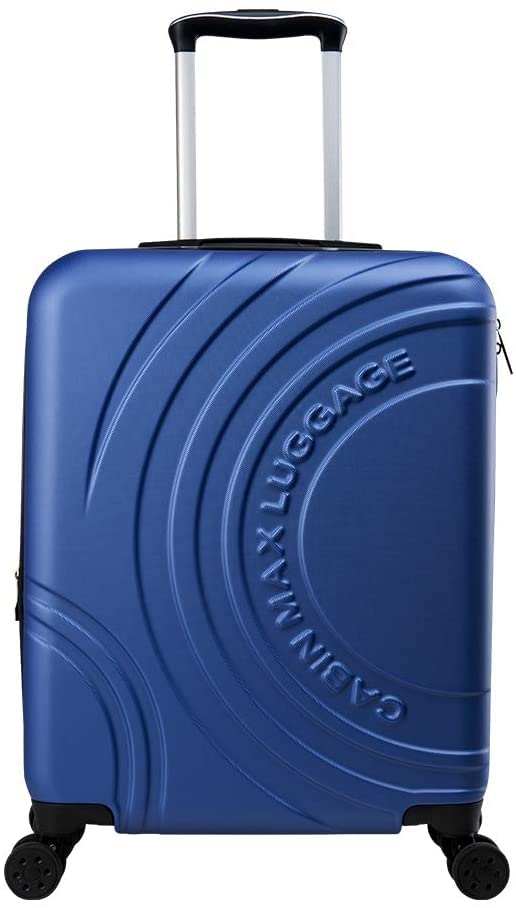 Cabin Max Velocity 55x40x20cm (22x16x8) Expandable Suitcase 4 Wheel Luggage Cabin Bags Suitable for Ryanair, Easyjet, Jet 2 Paid Carry On (Midnight Blue)