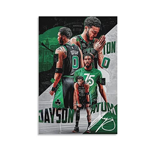 Jayson Tatum Poster Wall Art Canvas Print Poster Home Bathroom Bedroom Office Living Room Decor Canvas Poster Unframe:12x18inch(30x45cm)