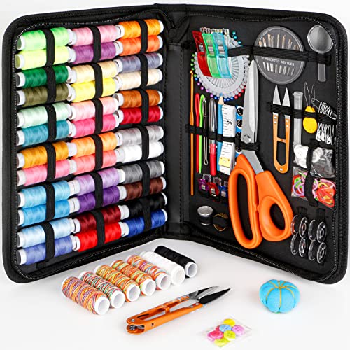Sewing Kit for Adults,Maxfanay Needle and Thread Kit for Sewing,Professional Sewing Supplies Accessories with Tailor Scissors,43XL Thread,30 Needles,Thread Snips and More for Travel Home Beginners