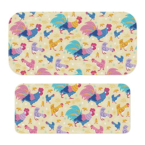 Colorful Rooster Pattern Decal Stickers Cover Skin Full Wrap Protective FacePlate Decal for Switch for Switch Lite