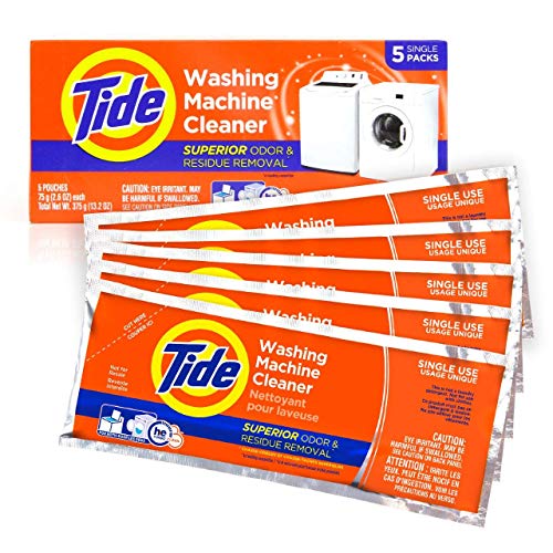 Washing Machine Cleaner by Tide, Washer Machine Cleaner Tablets for Front and Top Loader Machines, 5 Count (Pack of 1)