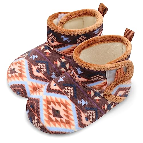 BARERUN Unisex Baby Infant Toddler Shoes Slip-on Soft Sole Pre-Walkers Toddler Boy Slippers Toddler Girl Slippers Brown Toddler Size 7-8