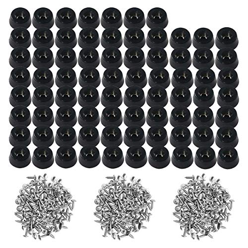 TopPerfekt 120 Pieces Soft Cutting Board Rubber Feet with 304 Stainless Steel Screws, 0.31 x 0.59 (HD), Not Slip, Non Marking, Anti-Skid, Fine Grips for Furniture, Electronics and Appliances