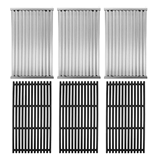 17' x 9 1/2' Cooking Grates & Grill Emitter Plate Replacement Kit for Charbroil TRU-Infrared 463257520 463255721 463242715 463242716 463276016 466242715 463255020 466242816, G533-0009-W1 G533-2200-W1