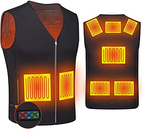 DOACE Heated Vest for Men and Women, Smart Electric Heating Vest Rechargeable, Battery Not Included, 2XL