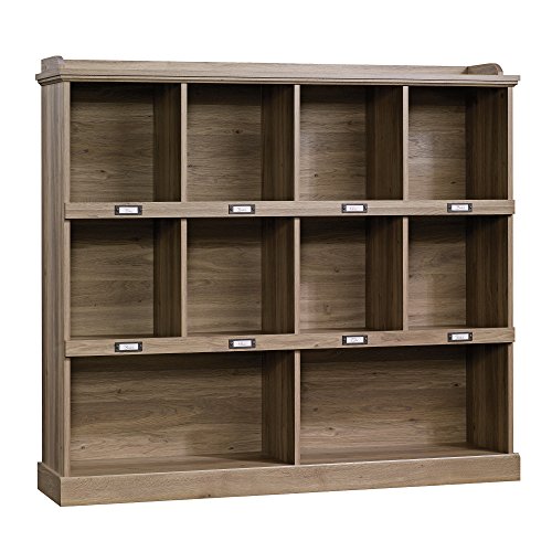 Sauder Barrister Lane Cubby Bookcase/ Book Shelf for Storage and Display, Salt Oak finish