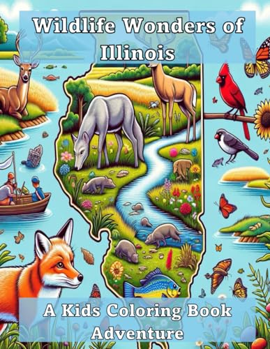 Wildlife Wonders of Illinois: A Kids Coloring Book Adventure (Wildlife Wonders Kids Coloring Books)