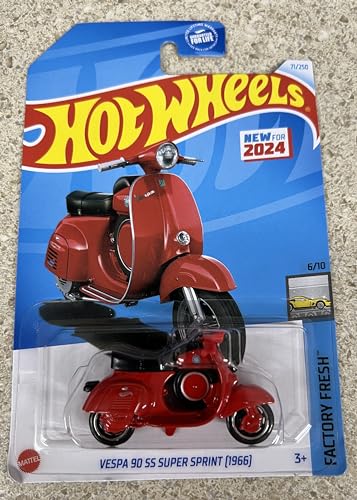 Hot Wheels Red Vespa 90 SS Super Sprint (1966) 71/250 HW Factory Fresh 6/10 New for 2024