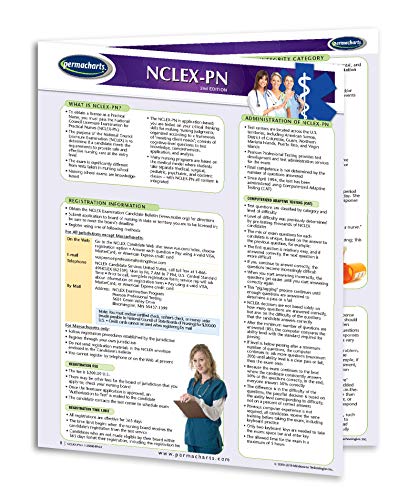 Permacharts NCLEX-PN Test Prep Guide - National Council Licensing Examination-Practical Nursing - Quick Reference Guide