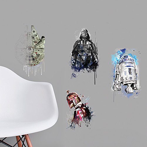 RoomMates Star Wars Iconic Watercolor Peel and Stick Wall Decals by RoomMates, RMK3590SCS