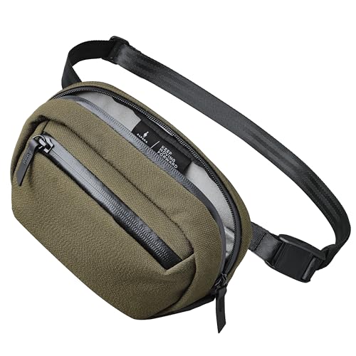 ALPAKA Go Sling Nano - Compact Camera Case - Tech Pouch for Phone and Other Essentials - Weatherproof Axoflux Army Green 600D Fabric