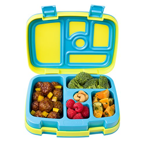 Bentgo Kids Brights Leak-Proof, 5-Compartment Bento-Style Kids Lunch Box - Ideal Portion Sizes for Ages 3 to 7, BPA-Free, Dishwasher Safe, Food-Safe Materials, 2-Year Warranty (Citrus Yellow)