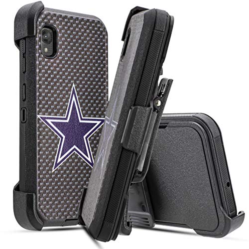 Moto E6, Customerfirst Case for Motorola Moto E6 (MOTXT20051) [Four Layered Protection] Heavy Duty Defender Holster Armor Tough Case with Belt Clip Kickstand & Built in Screen Protector (Cowboy)