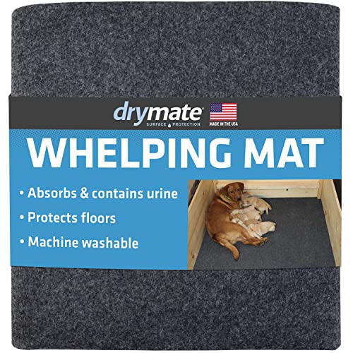 Drymate Whelping Box Liner Mat, Washable and Reusable Dog Puppy Pee Pad, Absorbent, Waterproof, Durable, Can Be Cut to Fit (USA Made) (48' x 50')