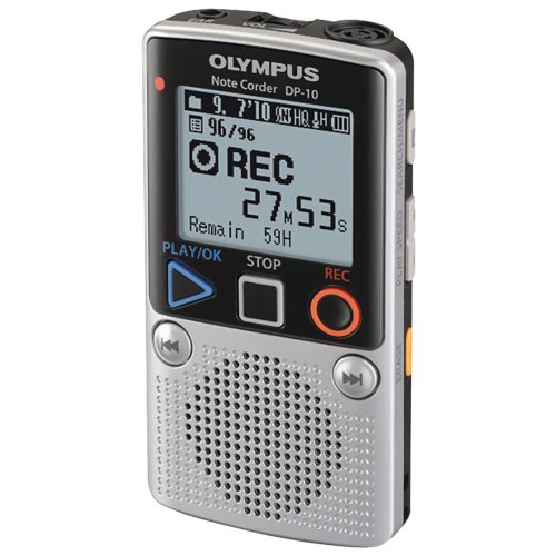 OM Digital Solutions DP-10 Digital Voice Recorder 142640 (Silver)