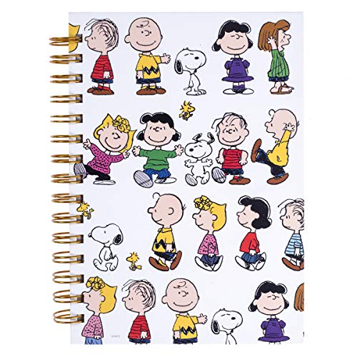 Graphique Peanuts Gang Hard Cover Journal w/Charles Shultz's Beloved Peanuts Characters, Fun, Durable Notebook for Notes, Lists, Recipes, and More, 160 Ruled Pages, 6.25' x 8.25' x 1'