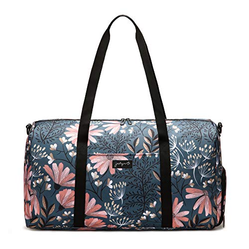Jadyn B 22' Women's Large Duffel/Weekender Bag with Shoe Pocket, Travel Bag (Navy Floral)