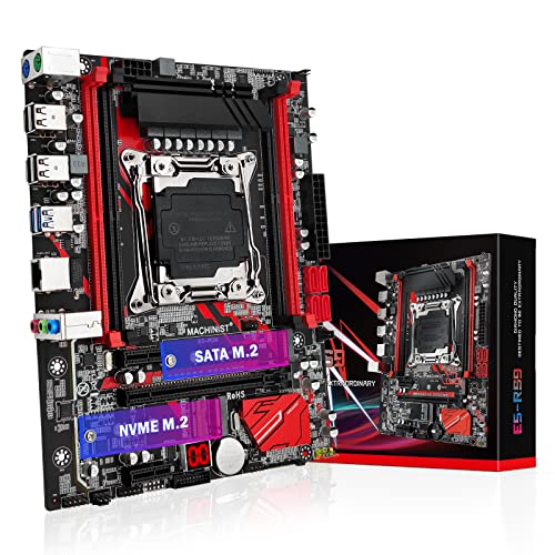 MACHINIST X99 LGA 2011-V3 Motherboard, Intel Micro ATX (Intel 5th/6th Gen) PC Server Motherboard with Diagnostic Card (PCIe 3.0, Dual M.2 Slots, 4 Channel DDR4, SATA 6Gb/s) Intel i7 XEON E5 V3/V4