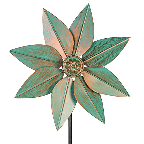 DREAMYSOUL Pinwheels for Yard and Garden, 38 Inches Metal Kinetic Wind Spinner for Outdoor Garden Patio Yard Decor