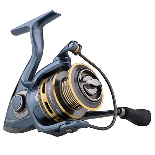 Pflueger PRESSP25X President Spinning Fishing Reel, 30, Blue