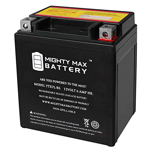 Mighty Max Battery ytx7l-bs -12 volt 6 ah, 100 cca, rechargeable maintenance free sla agm motorcycle battery