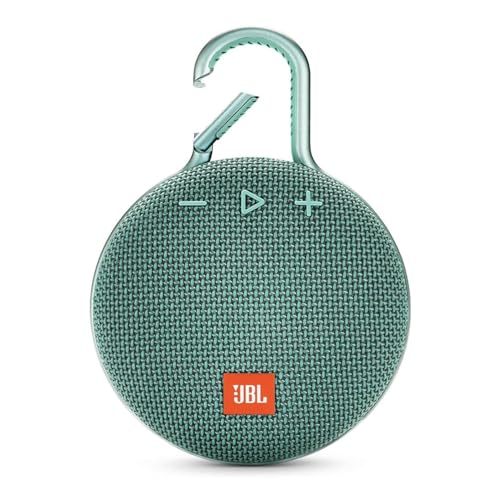 JBL Clip 3, River Teal - Waterproof, Durable & Portable Bluetooth Speaker - Up to 10 Hours of Play - Includes Noise-Cancelling Speakerphone & Wireless Streaming