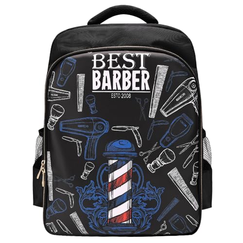 CGBARBER Barber Supplies Bag Organizer for Clippers and Supplies, Portable Hairstylist Clipper Backpack Travel Barber Shop Tools Bag