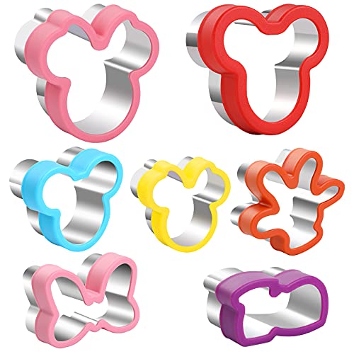 Cookie Cutter set, Head, Glove, Shoe, Bows Shapes Sandwich Cutters Cookie Cutters -Food Grade Cookie Cutter Mold for Kids (7Pack)