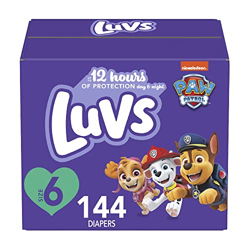 Luvs Diapers - Size 6, 144 Count, Paw Patrol Disposable Baby Diapers
