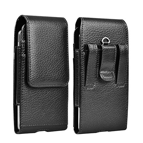 Njjex Cell Phone Holster for Samsung Galaxy S24 Ultra S23+ S22 S21 S20 FE S10 A15 A14 A23 A12 A13 A32 A42 A52 5G A51 A71 Note 20 Ultra 10 J7 J3 PU Leather Belt Clip Holster Pouch Holder Carrying Case