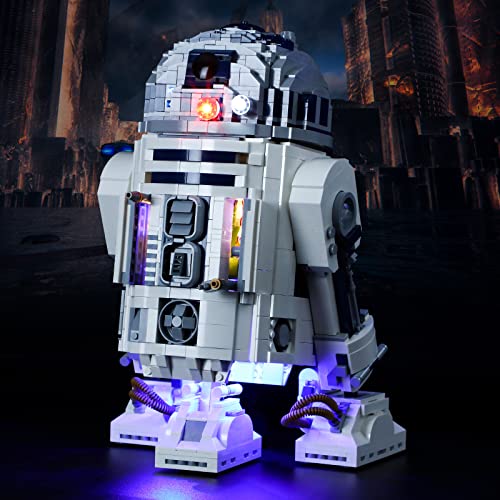 Vaodest LED Light for Lego R2-D2 75308 Model,Design and Configuration Compatible with Model 75308 (LED Light Only, Not Building Block Kit)