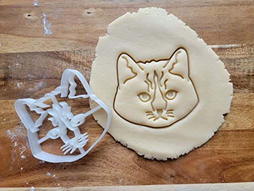 Siberian Cat Cookie Cutter, 3 inch, Face Shape