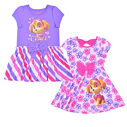 Paw Patrol Little Girls' Toddler Dresses, Pink, 3T (Pack of 2)