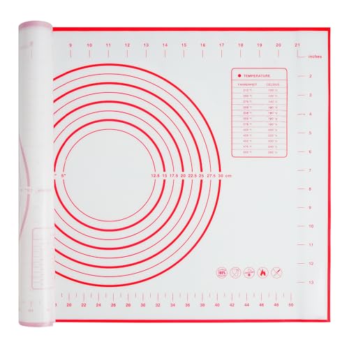Large Silicone Baking Mat, 16' x 24' Pastry Mat Baking Mats Silicone for Rolling Out Dough Non Slip, Dough Mat Pie Crust Rolling Mat Fondant Mat Oven Liner with Measurement