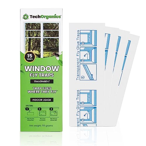 Indoor Fly Traps | Clear Window Fly Traps for Home | for Houseflies, Gnats, Moths, and Spiders | Easy to Use, Easy to Dispose