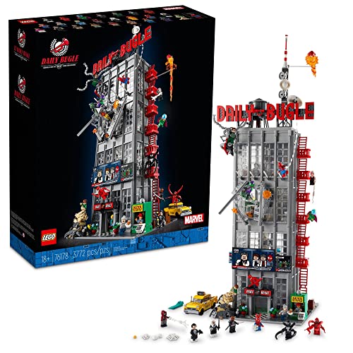 LEGO Marvel Spider-Man Daily Bugle Newspaper Office 76178 Building Set - Featuring 25 Spider-Verse Minifigures Including Peter Parker, Venom, and Spider-Gwen, Collectible Gift Idea for Adults