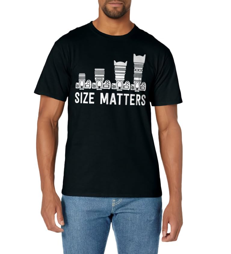 Funny Photography T-Shirt - Lens Size Matters