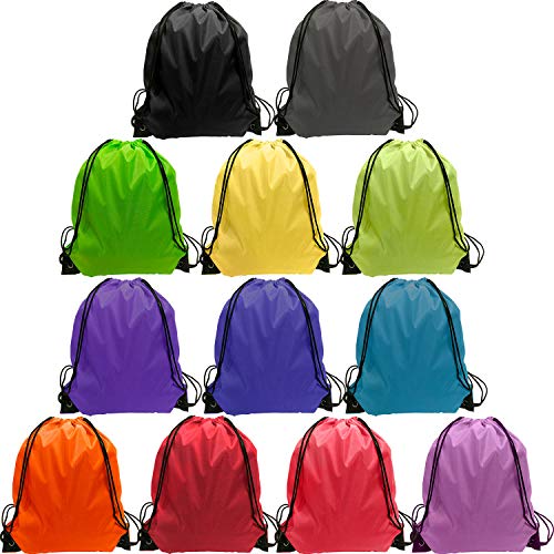 Drawstring Backpacks Bulk 48 Pcs Nylon Drawstring Bags 12 Color Gym String Backpack