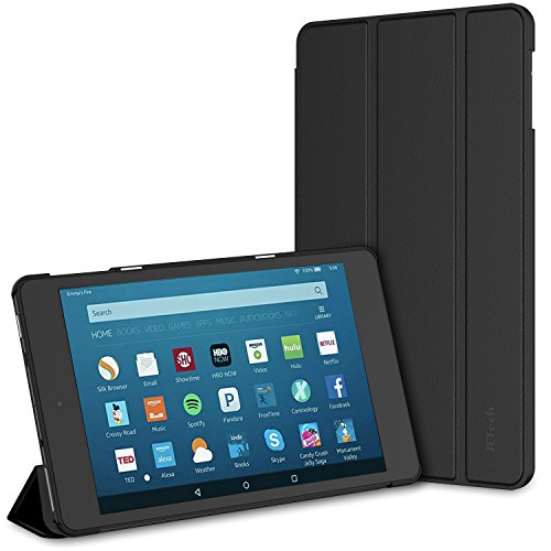 JETech Case for Amazon Fire HD 8 Tablet (8th / 7th / 6th Generation - 2018, 2017 and 2016 Release) Smart Cover with Auto Sleep/Wake (Black)