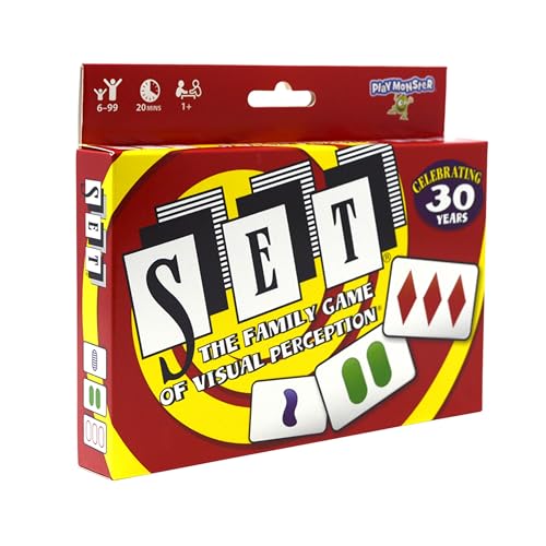 SET Enterprises SET - The Family Card Game of Visual Perception - Race to Find The Matches, For Ages 8+,81 Cards, Rules included