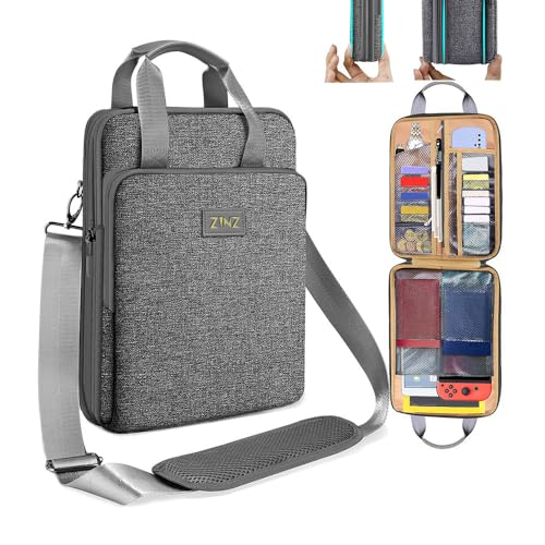 ZINZ Slim & Expandable Case 12.9 13 inch Travel Laptop Shoulder Bag for 13' MacBook Air/Pro M1 M2,12.9 iPad Pro,L01G03