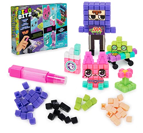 Pixobitz, Exclusive Creator Pack with 522 Water Fuse Beads, Decos and Accessories, Makes 3D and 2D Creations with No Heat, Arts and Crafts Kids Toys