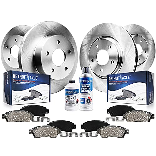 Detroit Axle - Brake Kit for 2007-2016 Honda CR-V, 2010-2012 Acura RDX Brake Rotors Ceramic Brakes Pads Front and Rear Replacement