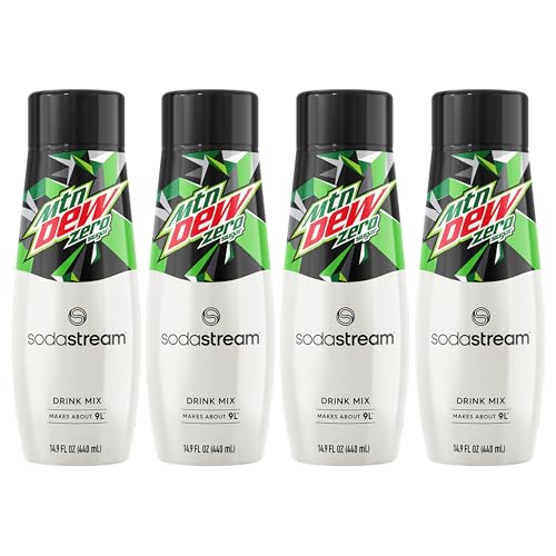 SodaStream Mountain Dew  Zero Sugar Soda Drink Mix, 14.9 Fl oz. (4 Pack)