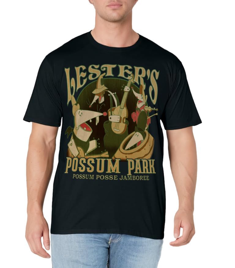 Disney A Goofy Movie Lester's Possum Park Vintage Poster T-Shirt