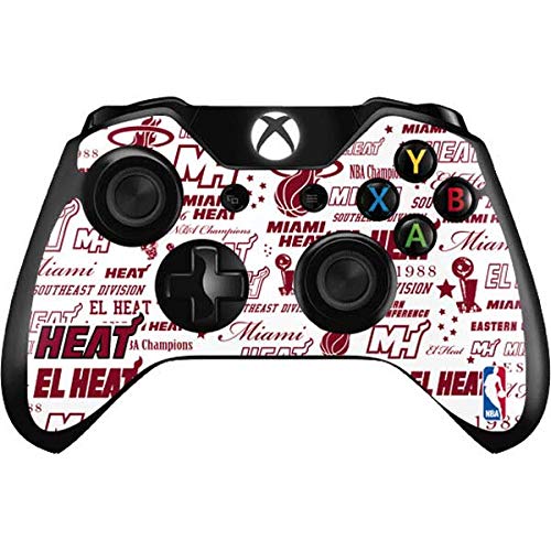 Skinit Decal Gaming Skin Compatible with Xbox One Controller - Officially Licensed NBA Miami Heat Historic Blast Design
