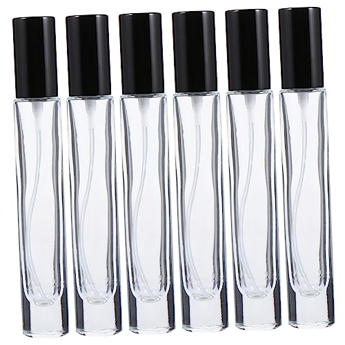 minkissy 6pcs Glass Perfume Bottle Glass Spray Bottle Essential Oils Spray Bottles Nebulizer Portable Spray Refillable Bottle Travel Perfume Cosmetics Dispenser Empty Bottle Fine Mist