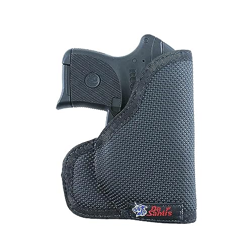 DeSantis Nemesis Pocket Holster For Pistols, Made of Quality Tacky Material, Ambidextrous, Unisex Gun Holster, Fits RUGER LCP/LCP II with CrimsonTrace Laser, Black
